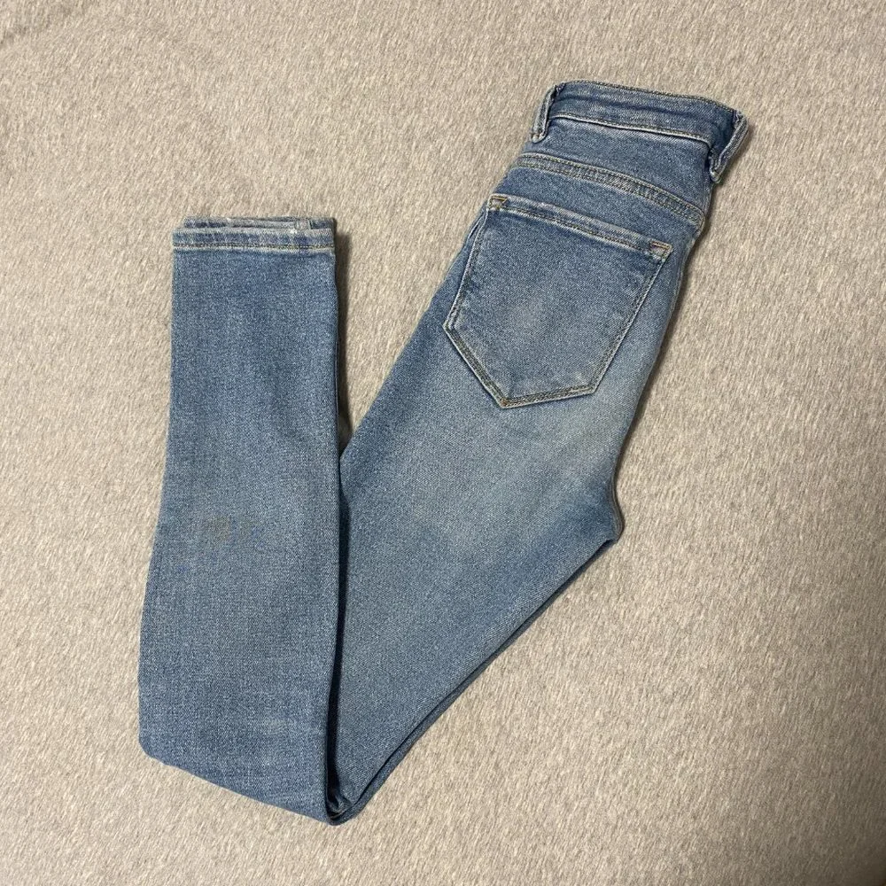 AllSaints Stilt Vintage Jeans | Blue Mid Indigo Skinny Straight Leg | Size 25 - Picture 3 of 9